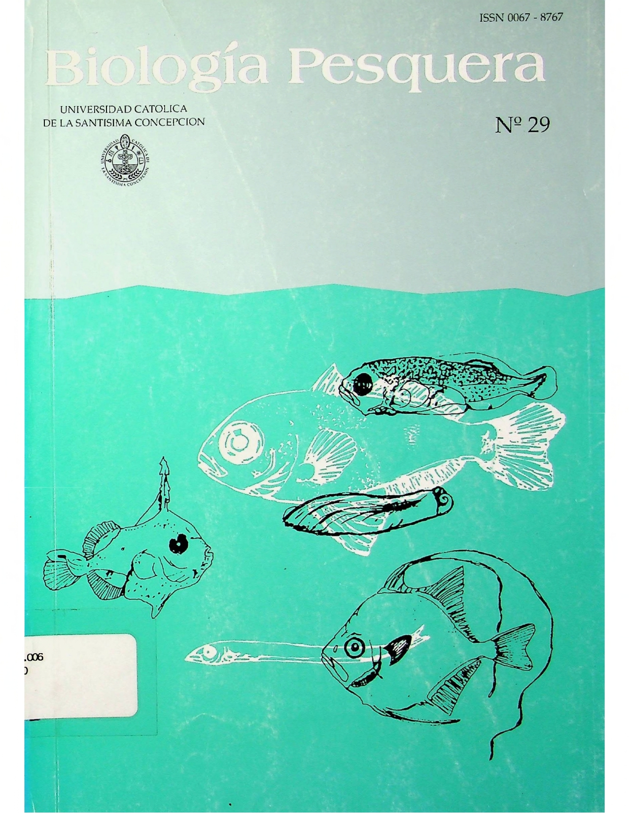 Cover of the latest issue of the journal Biología Pesquera (Fisheries Biology)